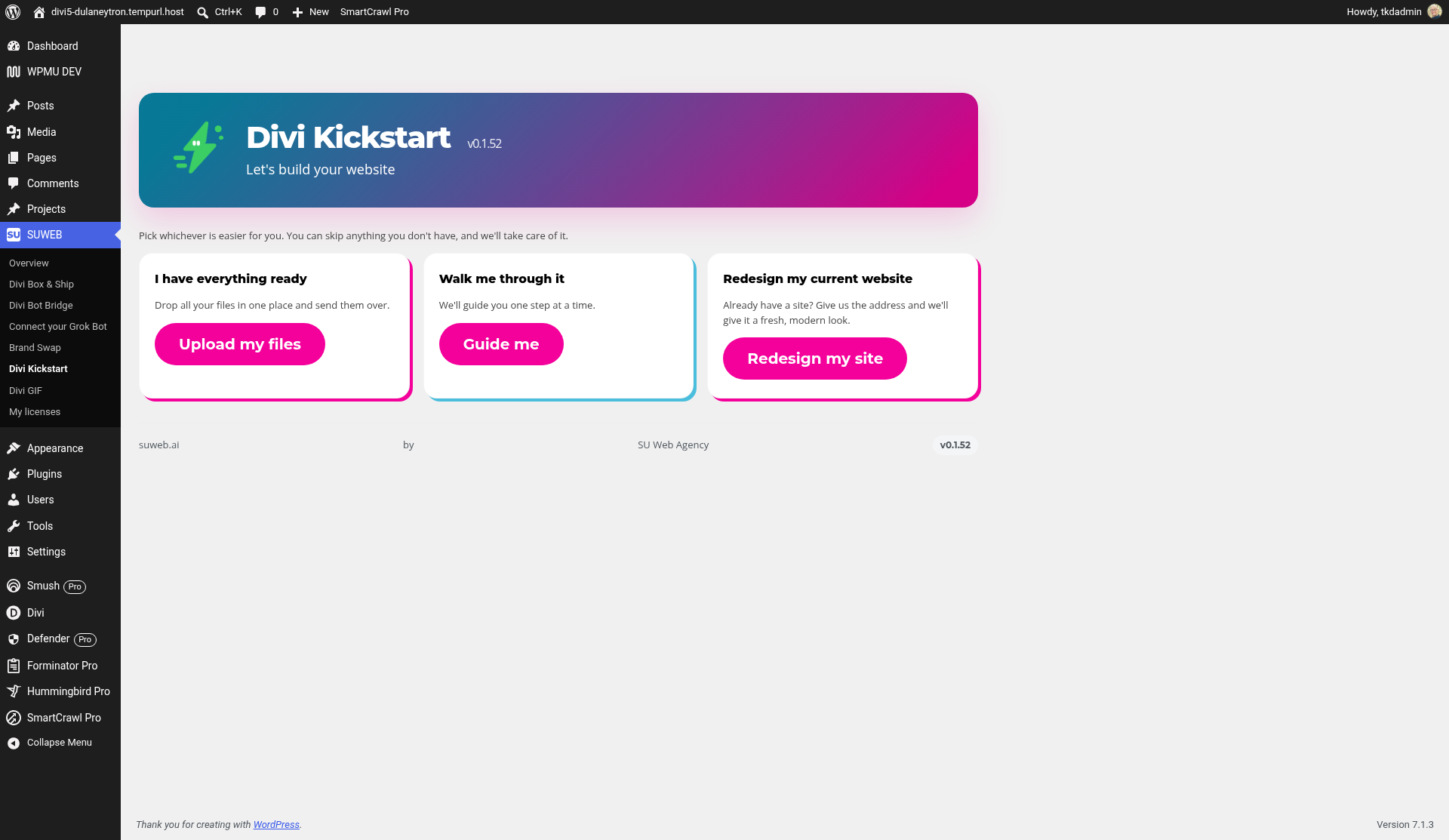 Three ways to start your brief Divi Kickstart: Three ways to start your brief